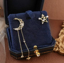 Moon Goddess Legend Baroque Pearl Star Tassel Earrings