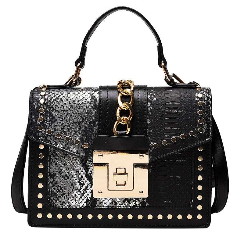 The Cross-Stitch Charm - Retro-Inspired Single-Shoulder Messenger Bag