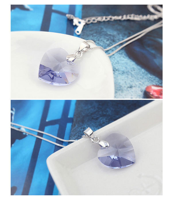 Imported Crystal Necklace - Heart Pendant Choker