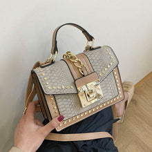 The Cross-Stitch Charm - Retro-Inspired Single-Shoulder Messenger Bag