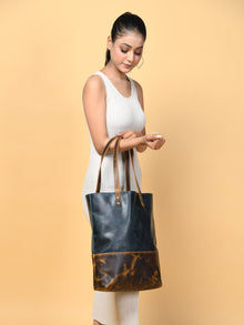 Green Women's Leather Tote