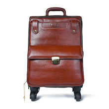 Leather Carry-On Trolly Bag