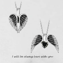 Fashion Women's Angel Wings Necklace with Heart Pendant