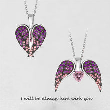 Fashion Women's Angel Wings Necklace with Heart Pendant