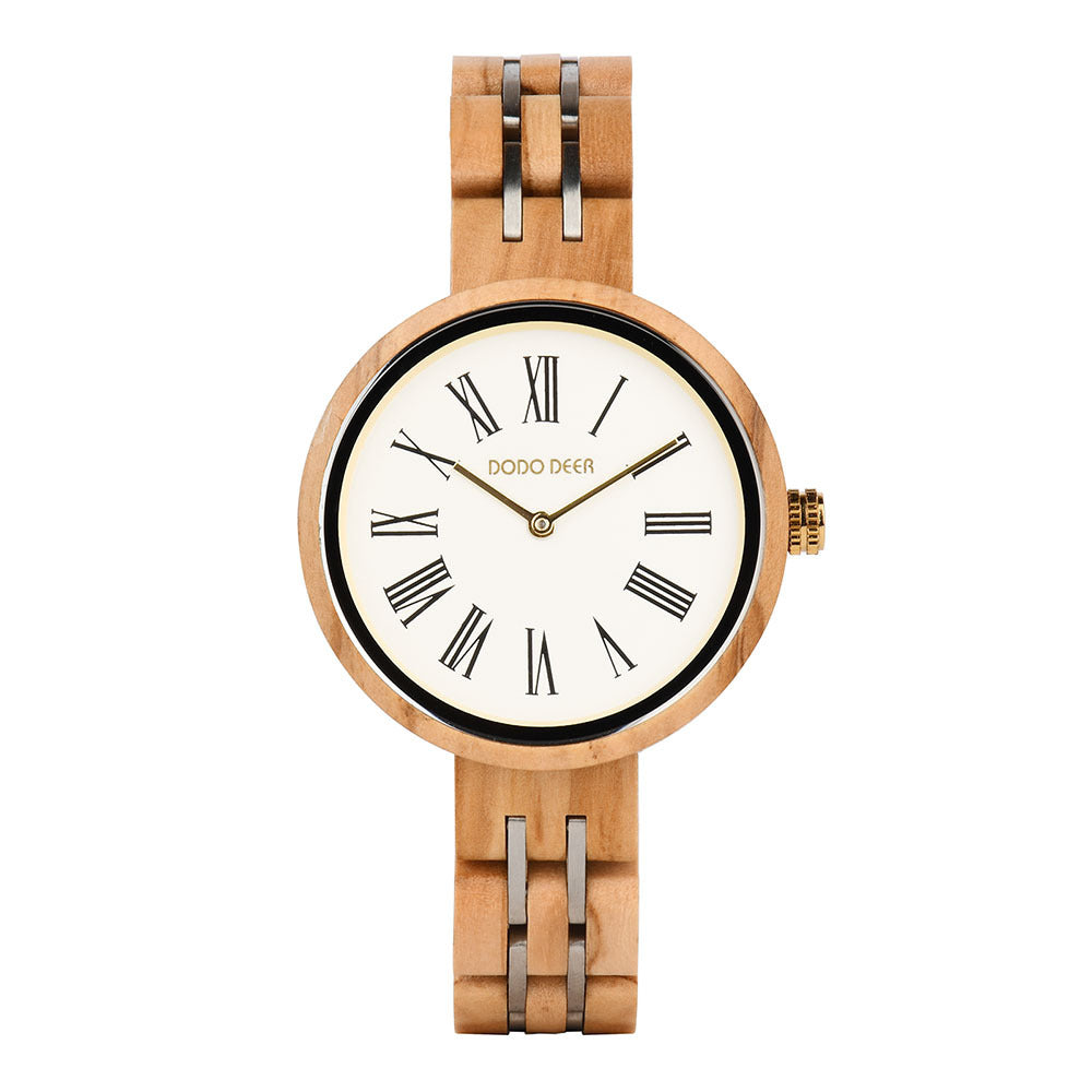 EcoStyle Maple & Ebony Wooden Watch