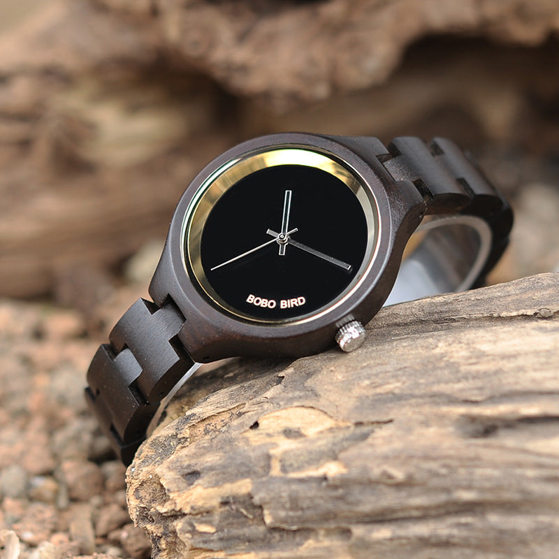 EcoStyle Maple & Ebony Wooden Watch