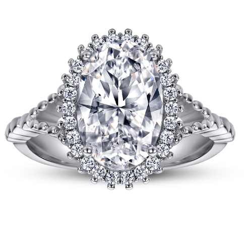 S925 Sterling Silver Exaggerated Egg-Shaped Zircon Ring