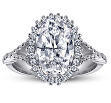 S925 Sterling Silver Exaggerated Egg-Shaped Zircon Ring