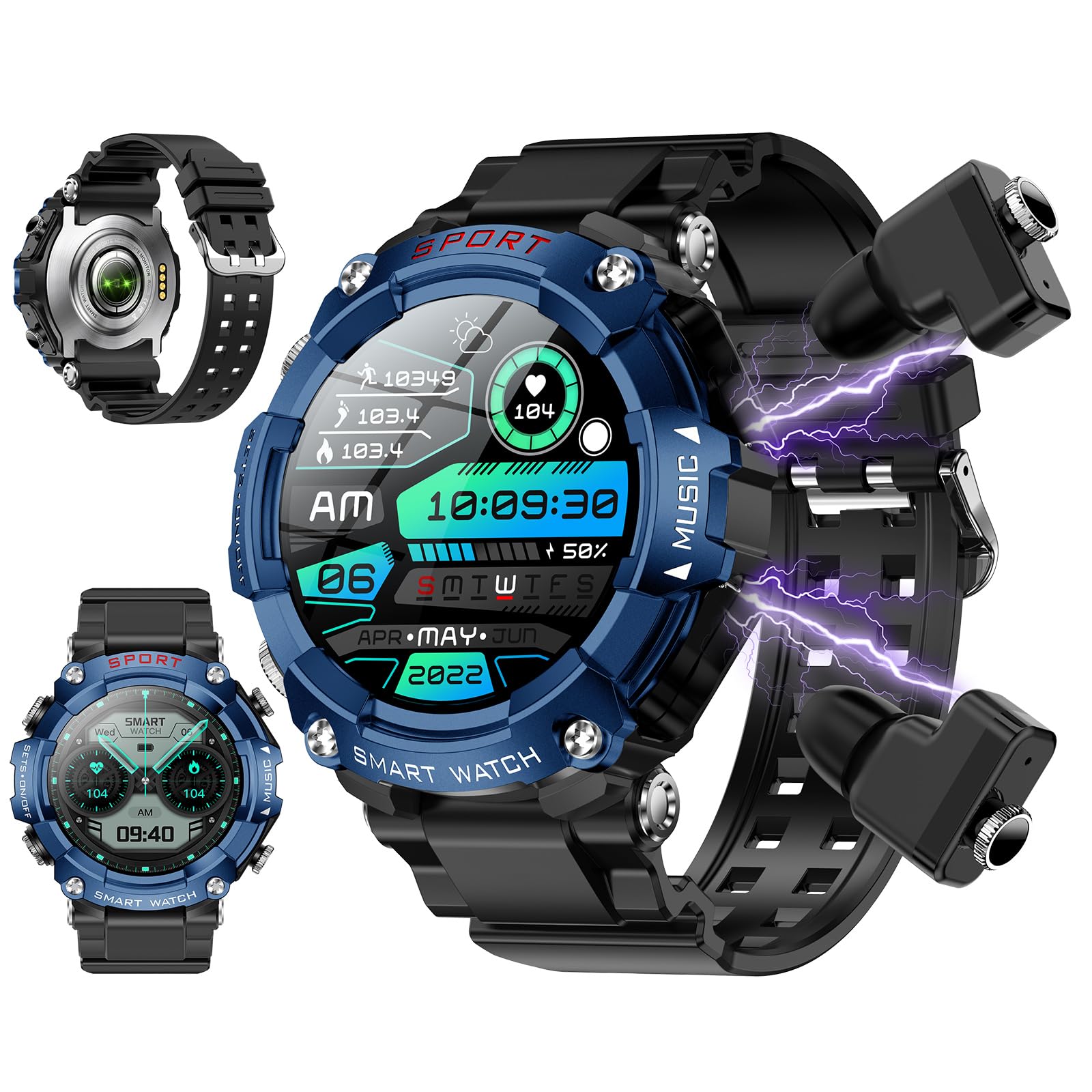T96 ATEVIX Smart Watch & Earbuds Duo for Men