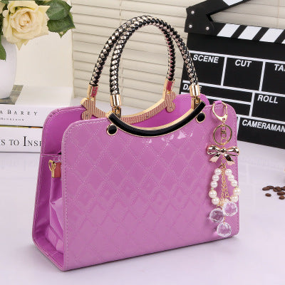 The Diamond Dazzle - Quilted Handbag with Pearl Charm