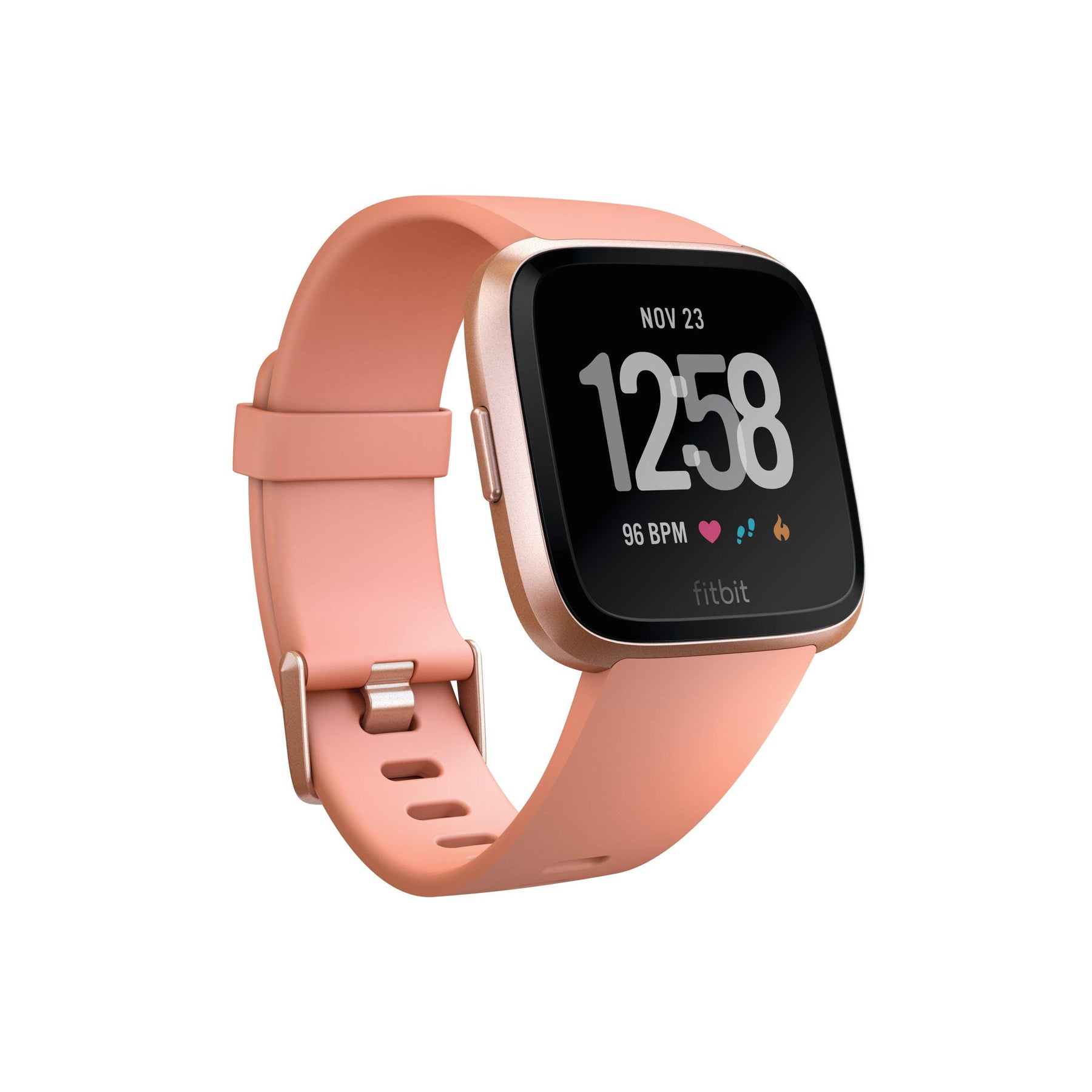 Fitbit Versa Renewed Peach/Rose Smartwatch - One Size