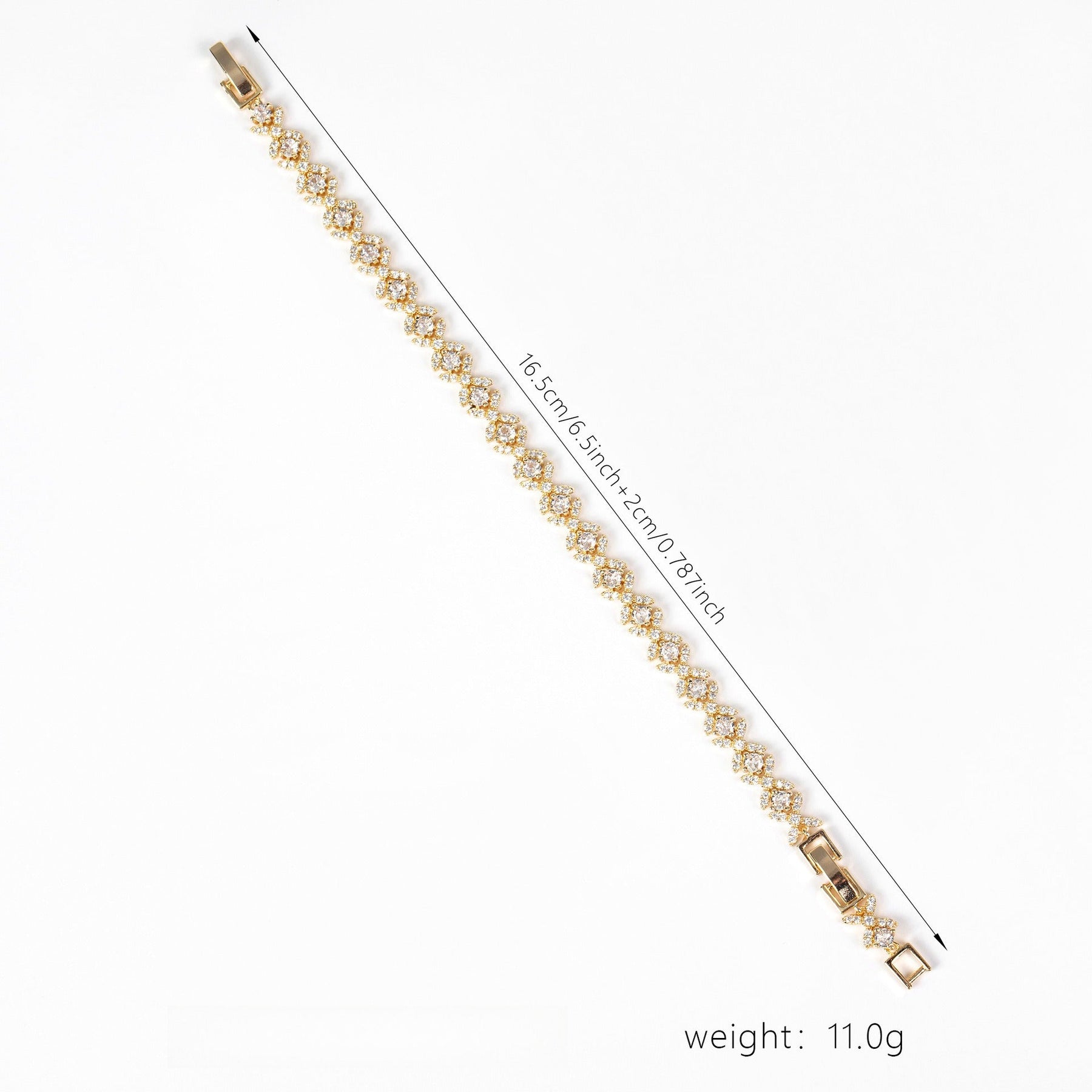 Small Cross Cubic Zirconia Bracelet