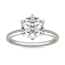 2.00 CTW AGI Certified Lab Grown Diamond Solitaire Engagement Ring – G-VS Clarity, 14K White Gold