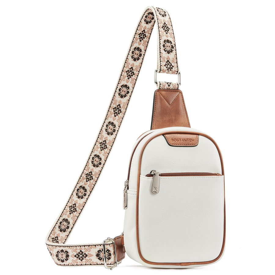BOSTANTEN Women's Leather Sling Crossbody