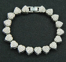 Diamond Heart Stitching Cuban Chain Bracelet
