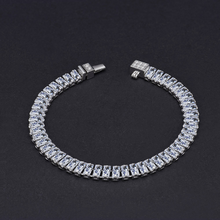 High Carbon Simulation Diamond Bracelet Chain – Heart Shape (16cm)