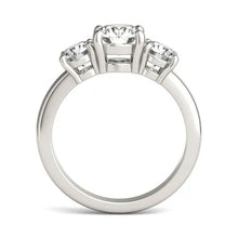 AGI Certified 2 CTW Classic Three-Stone Round Lab Grown Diamond (G-VS) Engagement Ring in 14K White Gold