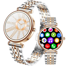Elegant Rose Gold Smart Watch with Heart Monitor