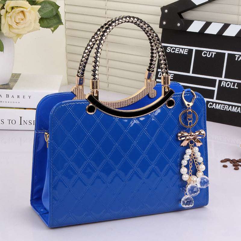 The Diamond Dazzle - Quilted Handbag with Pearl Charm