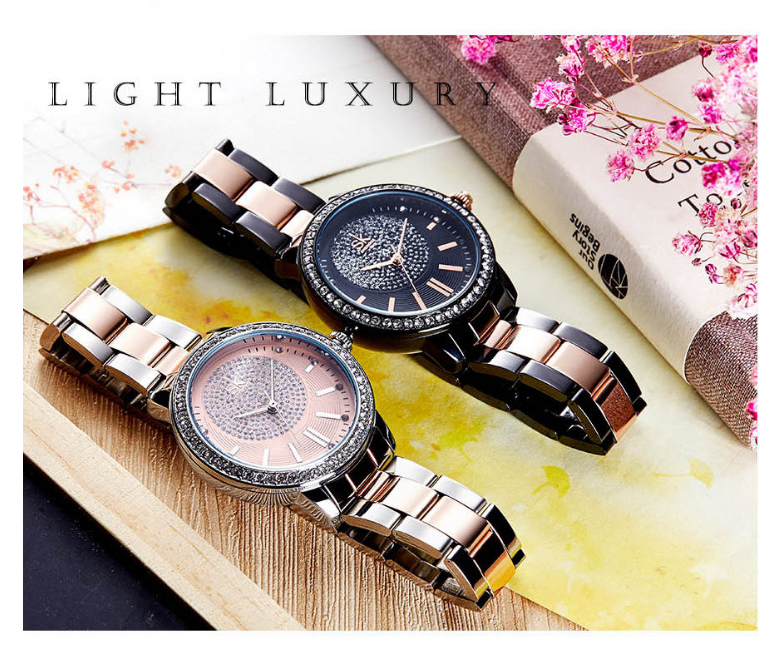 Ladies' Diamond Quartz Steel Watch