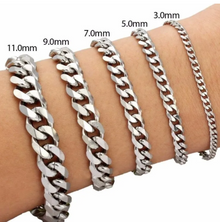 Six-Sided Cuban Chain Bracelet