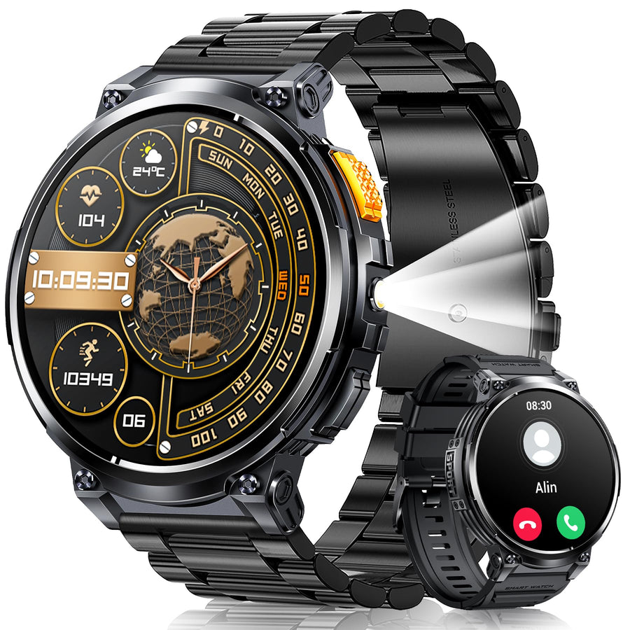 Foxhawk Rugged LED Tactical Watch for Men with Multi-Sport Modes