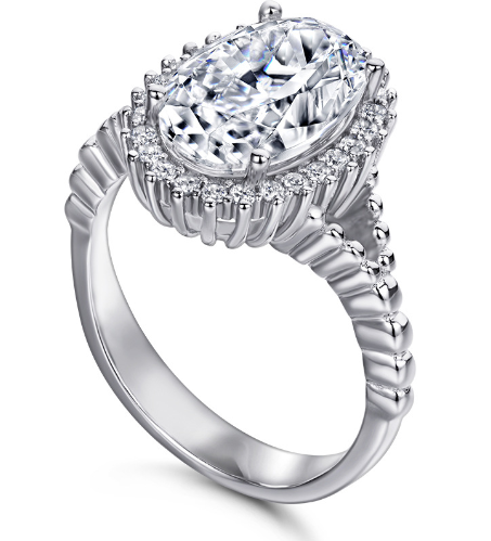 S925 Sterling Silver Exaggerated Egg-Shaped Zircon Ring