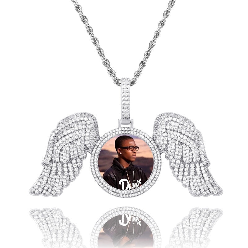 Angel Wings Large DIY Photo Frame Pendant