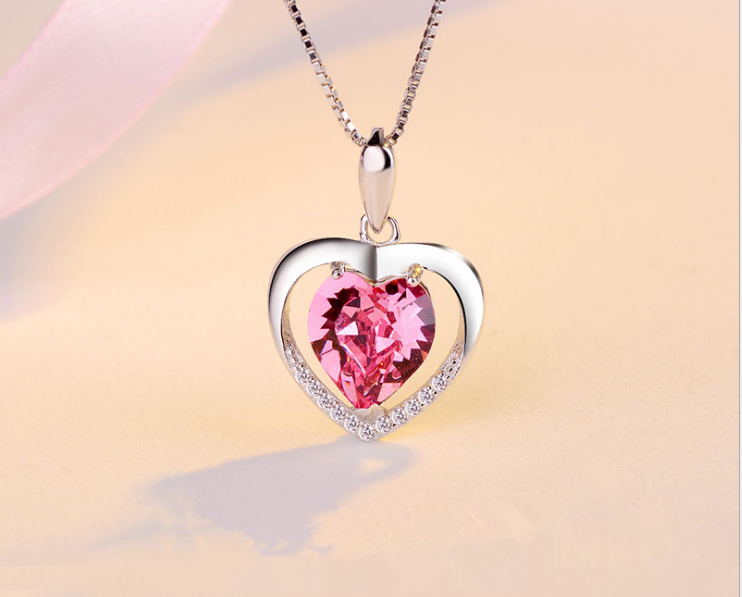 Necklace with Heart Crystal Pendant - My Eternal Heart