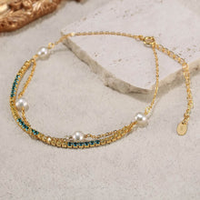 925 Sterling Silver Two-tone Baroque Pearl Tennis Bracelet