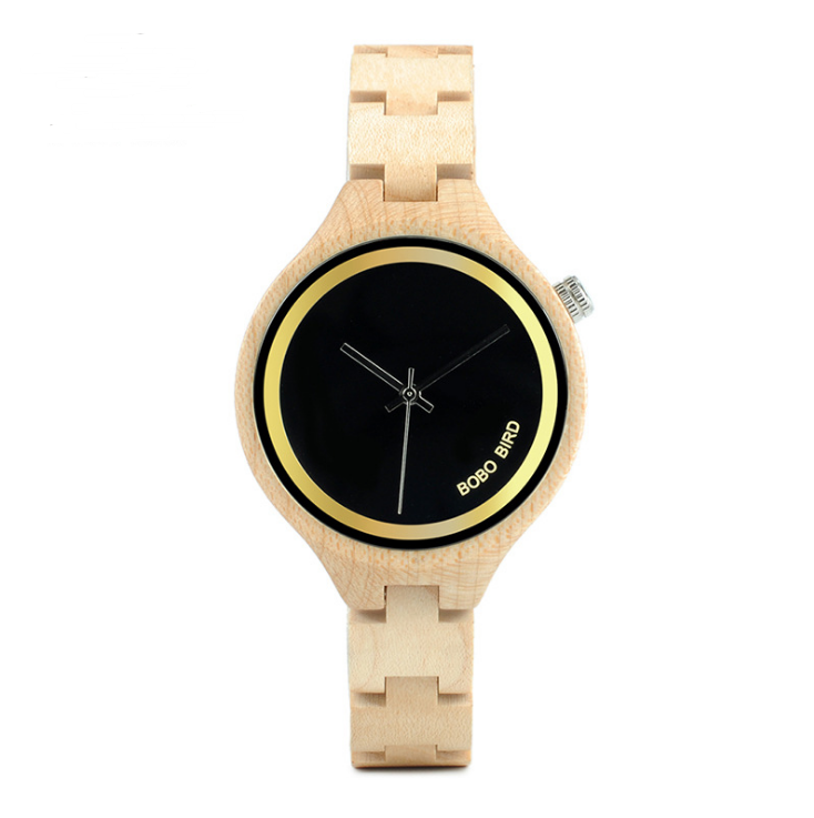 EcoStyle Maple & Ebony Wooden Watch