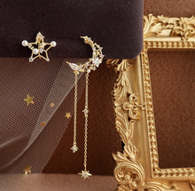 Moon Goddess Legend Baroque Pearl Star Tassel Earrings