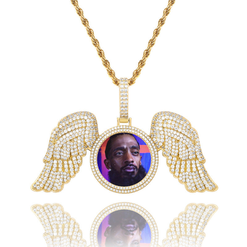 Angel Wings Large DIY Photo Frame Pendant