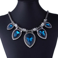 BeYOUtiful Crystal And Antique Silver Style Statement Necklace