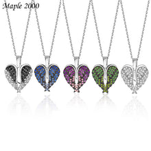 Fashion Women's Angel Wings Necklace with Heart Pendant