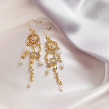 Asymmetrical Star Moon Pearl Tassel Earrings for Women