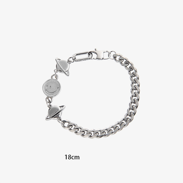 Cuban Diamond Planet Splice Bracelet