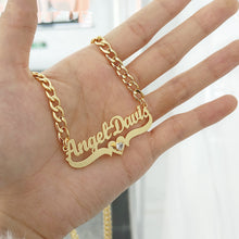 Personalized DIY Name Necklace with Heart Birthstone