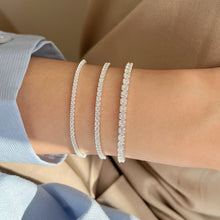 Simple 925 Sterling Silver Zircon Diamond Bracelet
