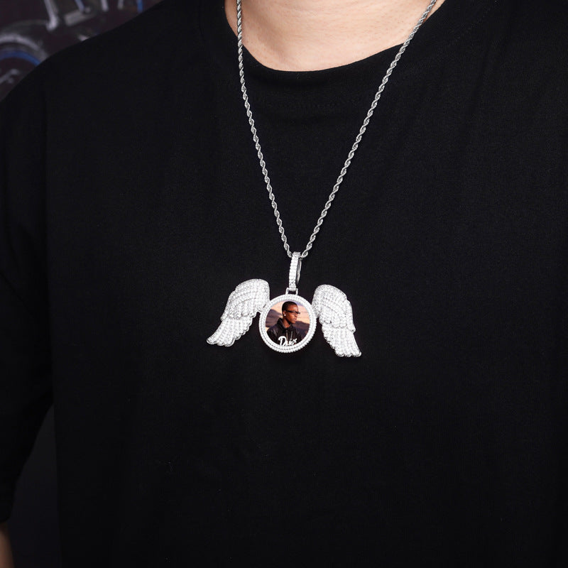 Angel Wings Large DIY Photo Frame Pendant
