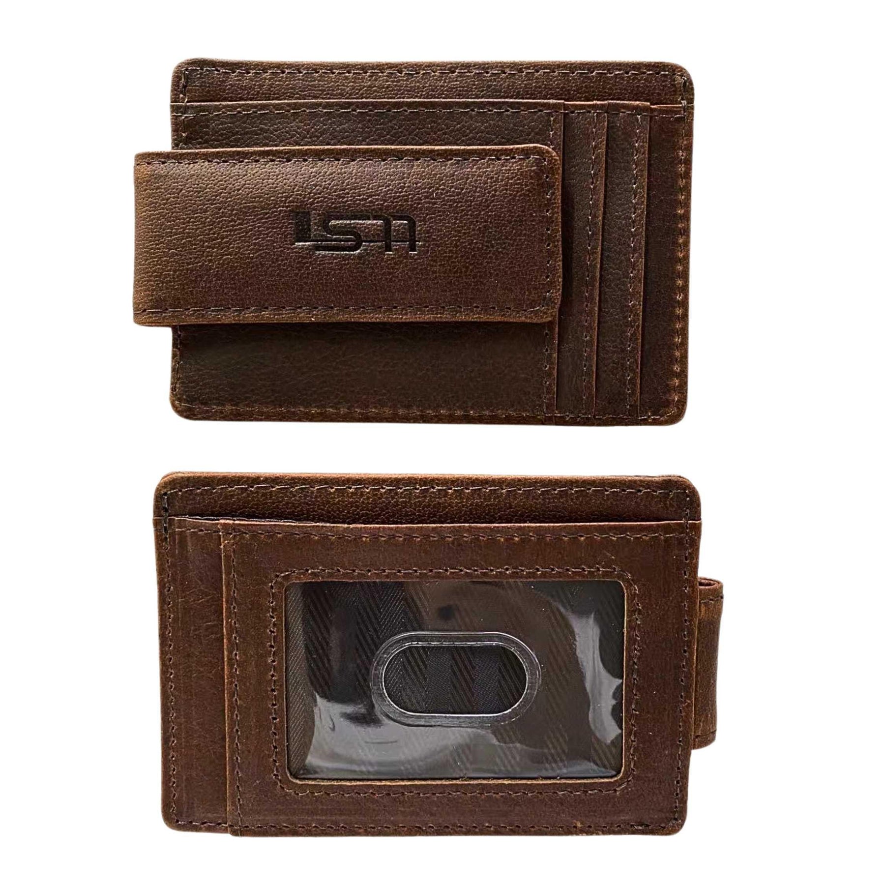 Cambridge Slim Full-Grain Leather Money Clip Wallet with RFID Protection