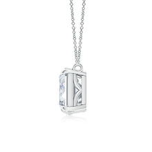 AGI Certified Lab-Grown Emerald-Cut & Pear Diamond Two-Stone Pendant in 14K White Gold – Choice of 1ctw or 2ctw