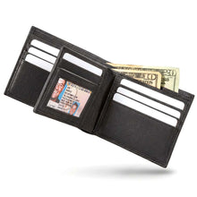 Mens RFID 10 Slot Bifold Wallet with ID Window