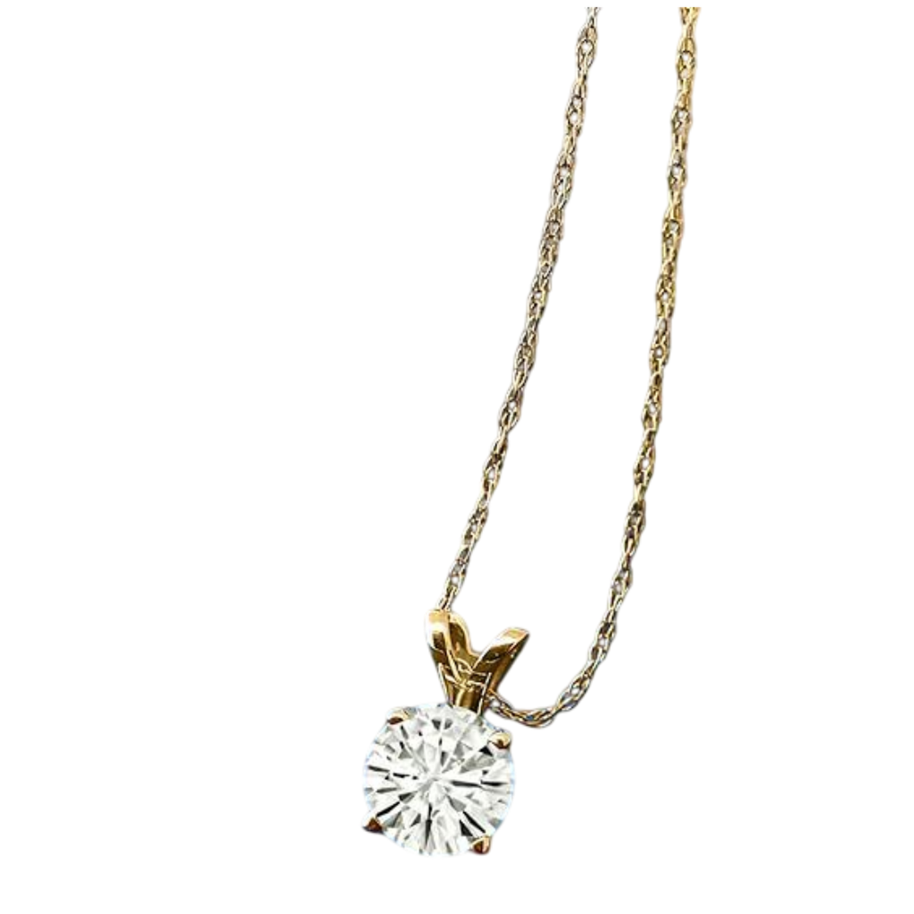 1.50 Ctw Round Lab Grown Diamond Pendant Necklace in 14K Gold – F Color VS Clarity | AGI Certified