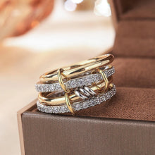 Two-Tone Four-Band Copper Ring – Stacking Cocktail Style