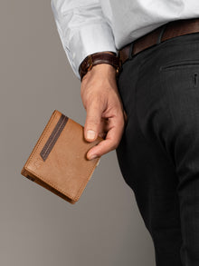 Stripe Brown Men's Wallet