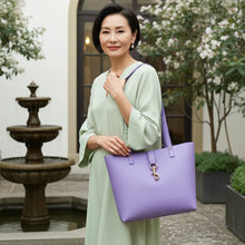 Pebbled Genuine Leather Tote Bag for Women – 16″ Laptop Work Tote