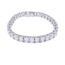 925 Sterling Silver Egg Shaped Zircon Tennis Bracelet