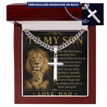 Cross of Courage™ Personalized Cuban Link Chain