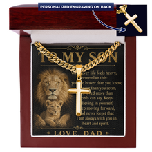 Cross of Courage™ Personalized Cuban Link Chain
